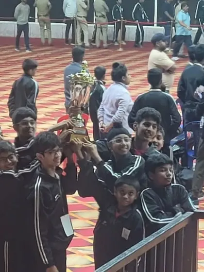 The moment our U13 champs lifted the Mini Olympics trophy. A proud achievement for these young athletes.