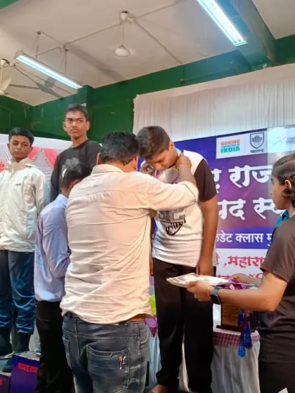 The moment the medal is placed. This is what they train for.
