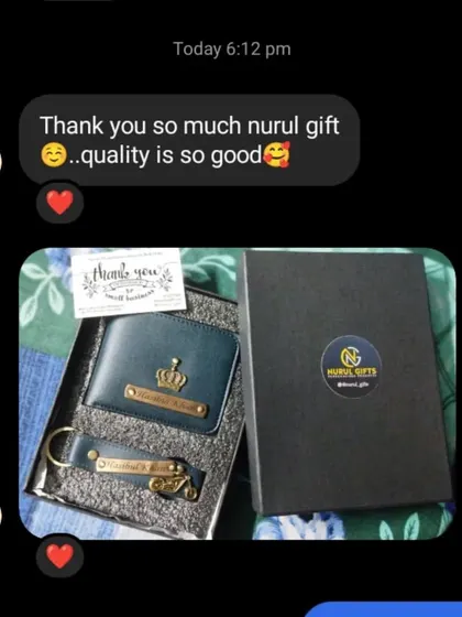 'Quality is so good' is the best compliment I can receive. Thank you for sharing your happiness with this personalized wallet and keychain set.