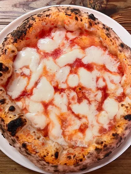 A beautiful, puffy crust on our Margherita. This is what we strive for with every single pizza we make.