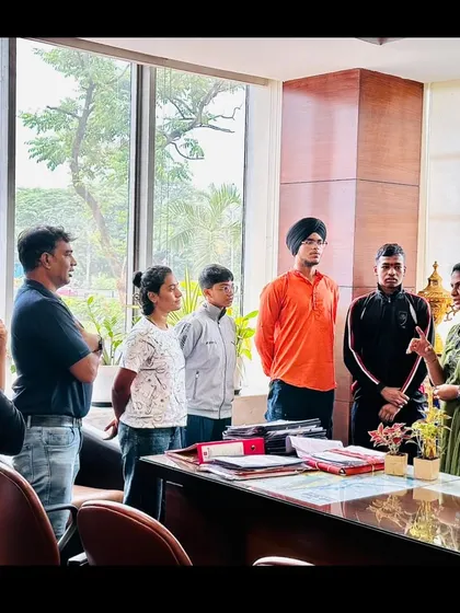Our team listening intently to words of encouragement from the Deputy Commissioner. This support means a lot.