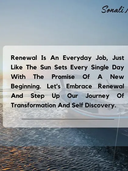 Renewal is an everyday job. Just like the sun sets with the promise of a new beginning, you too can embrace renewal each day. I am here to support you on your journey of transformation and self-discovery.