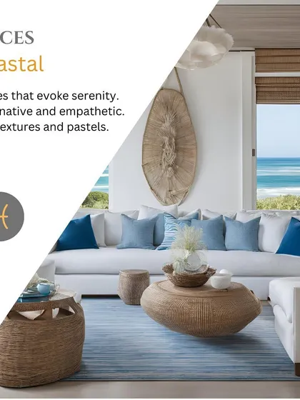 Imaginative and serene Pisces finds its match in the Coastal design style, which evokes tranquility with soft textures and pastel colors.