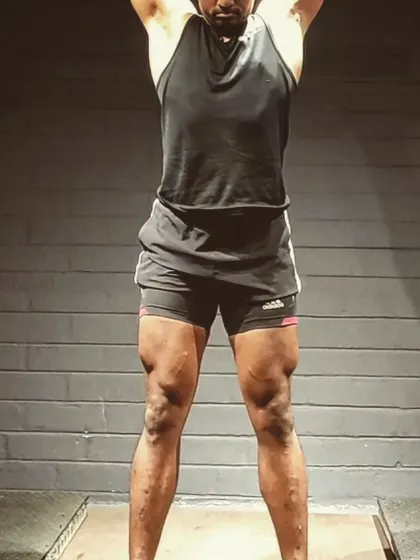 This is functional hypertrophy. The muscle on these legs wasn't built with isolation machines, but with heavy squats and Olympic lifts.