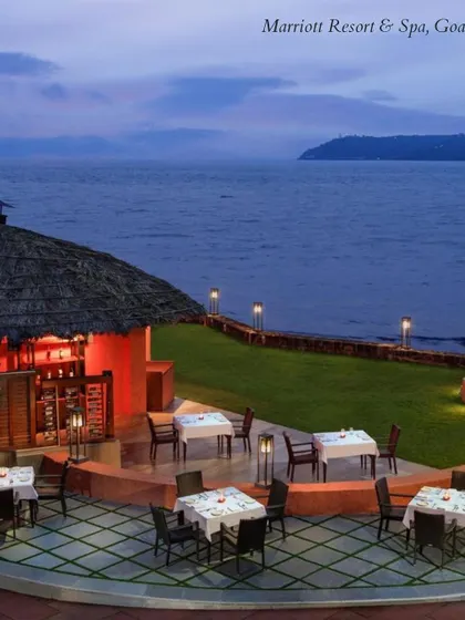 The Marriott Resort & Spa in Goa offers stunning seaside views, perfect for a sunset ceremony or a breezy summer reception. It's an ideal choice for a relaxed yet luxurious beach wedding.