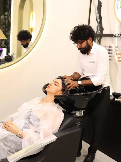 This is your sign to book a self-care session. A relaxing hair wash and head massage is the perfect way to de-stress and rejuvenate.