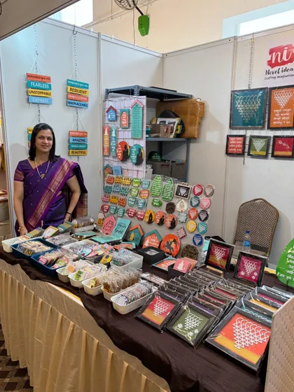 My stall at the 'Ghe Bharari' exhibition in Bangalore, ready for a weekend of meeting new people.