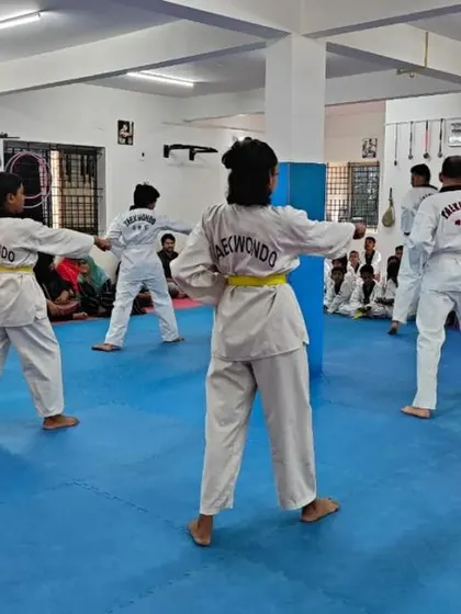 A view from the back of the class.