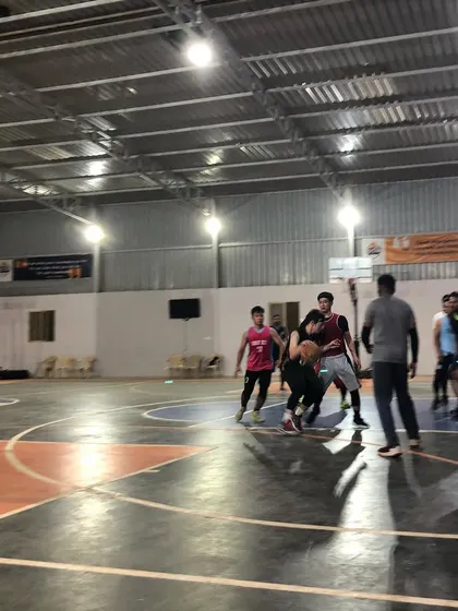 A glimpse of the action during a busy evening session. Our court rentals are popular, so be sure to book your slot in advance.