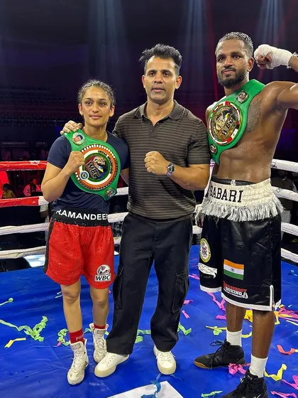 Two champions, one promoter. A proud moment with the new WBC title holders.
