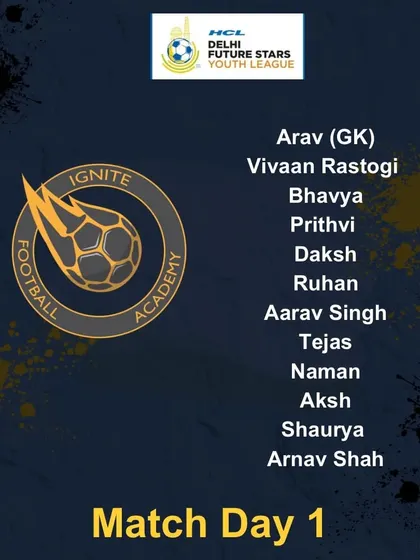 The player list for our U13 and U15 teams on Match Day 1 of the youth league. We are proud of every player who makes the squad.