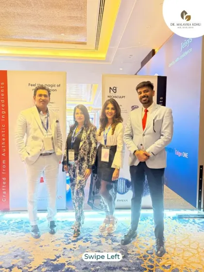Networking with industry partners and colleagues at Derma MeDeCon 2025. These collaborations are key to bringing new technologies and treatments to our patients.