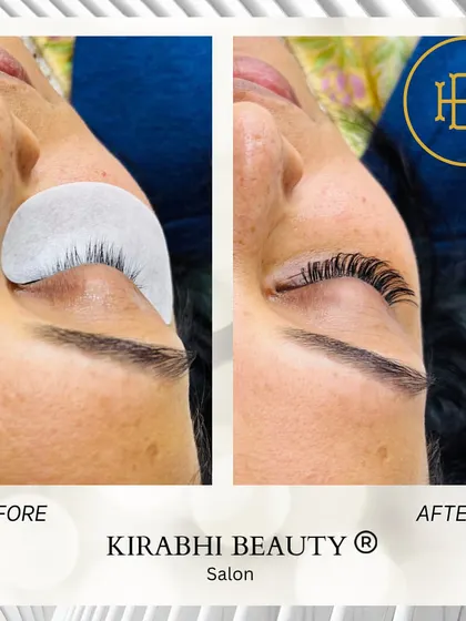 This transformation shows a beautiful, clean application of classic lash extensions. Each natural lash has a single extension for a result that looks like perfect mascara.