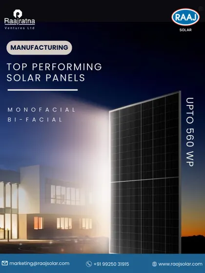 We manufacture top-performing Mono-facial and Bi-facial solar panels that deliver up to 560 Wp. Our focus on quality and innovation ensures you receive a product that provides reliable power for years to come.