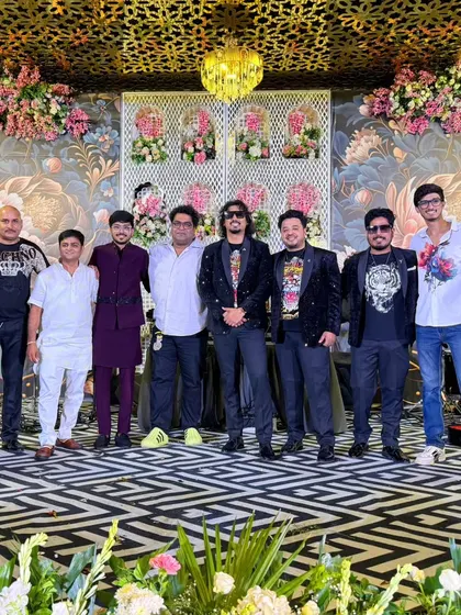 The whole crew. This is me with my band and event team after a successful show. We are a professional group dedicated to making your destination wedding or sangeet a massive hit.
