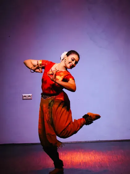 A dynamic pose from the "Varkari" collection, capturing the joy and energy of Marathi poetry.