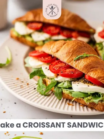 Use it as a healthy and flavourful spread in a croissant sandwich with fresh mozzarella and tomatoes.