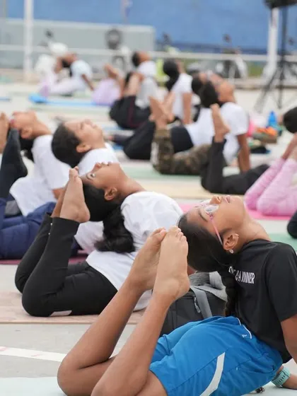 Kicking off International Yoga Day at Decathlon with a powerful morning session focused on movement with meaning.