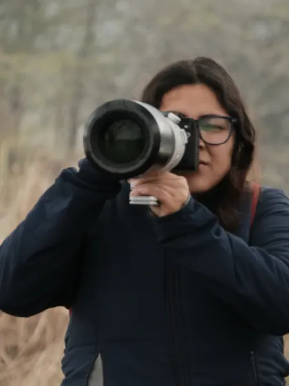 A shot of me looking directly through my viewfinder. This is my point of view, the world as I see it through my lens.