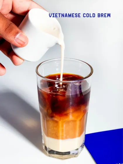 It's not just about the bakes. I offer a full specialty coffee catering experience to complete your event. Here's my take on a Vietnamese Cold Brew, a strong and sweet fix.