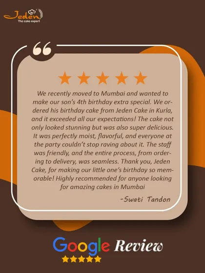 The cake not only looked stunning but was also super delicious." Making your son's 4th birthday memorable was our pleasure.