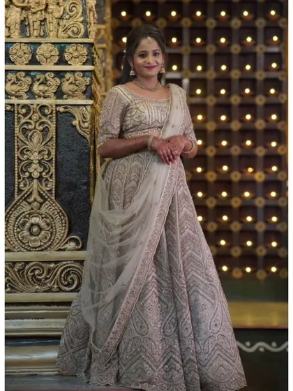 The full look of our client Preethi's reception lehenga. She trusted me completely with the design and I'm so happy she loved it.