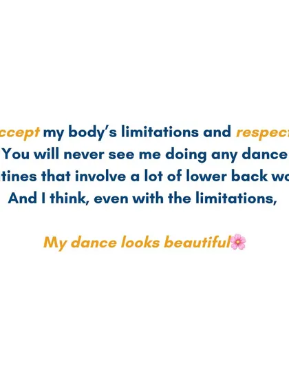 This is a core part of my philosophy. My classes are a safe space where we respect our bodies and celebrate what they can do. It's not about perfection, it's about finding beauty in your own unique movement.
