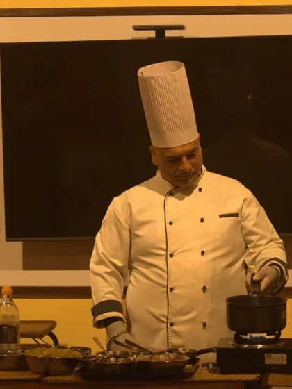 Our chefs in action during a cooking class, sharing their expertise on how to prepare food that is both delicious and healing.