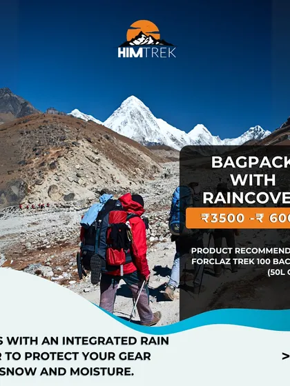 Winter trek essential: A good backpack with a rain cover. I recommend a 50L or 70L Forclaz pack to carry your gear and protect it from snow. You can also rent one from us.