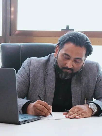 Our principal architect sketching out ideas for the Kohinoor Ikon project. We believe that the initial stages of visualization are crucial, and hand-drawing is a powerful tool for design exploration.