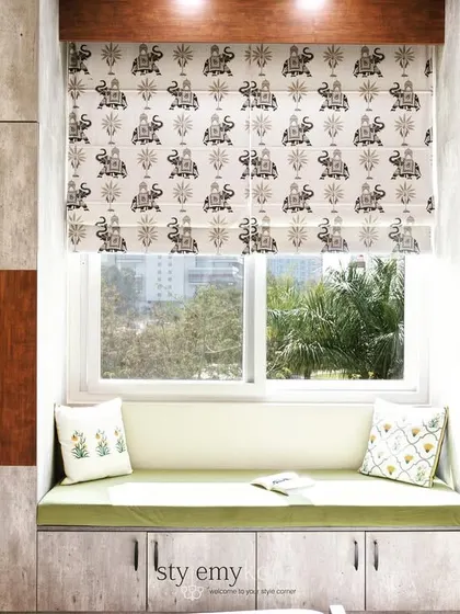 When designing a room for parents, it's important to ensure plenty of sunlight and avoid clutter. Here, we used one wall for both storage and a cozy window seat, creating a functional and relaxing space.