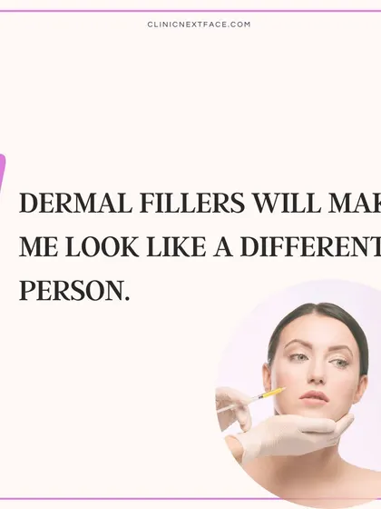 Myth 1: Dermal fillers will make me look like a different person. Fact: When administered by a qualified injector, filler adds volume and smooths folds in a very natural-looking way.