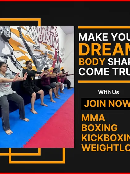 Make your dream body shape come true with us. Join now for MMA, boxing, kickboxing, and weight loss training.