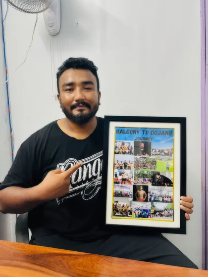 A gift from a team member showing our journey from a balcony to three centers. This is a testament to our hard work and a reminder of our goals. The journey has just begun.