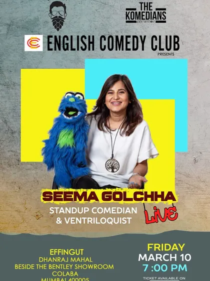 A similar poster for a show in Colaba, Mumbai. These graphics are essential for promoting my live events on social media.