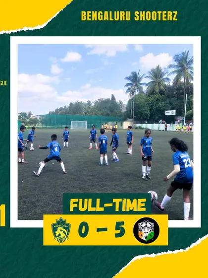 The final score from our U-11 team's match against Bangalore City FC. We analyze every result to improve and come back stronger.
