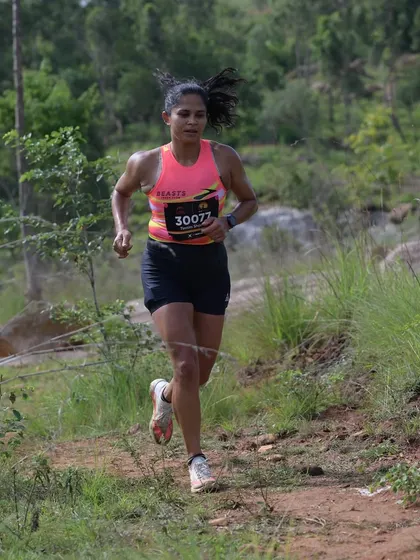 Pushing through a tough trail run at the BMF Ultra. This race tested my limits with a misbehaving hamstring and blisters, but mental grit gets you to the finish line. I coach athletes to develop this same resilience.