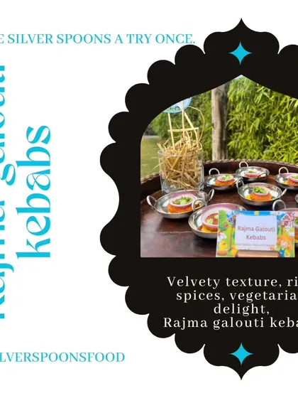 Our vegetarian Rajma Galouti Kebabs were a perfect fit for the rustic Barnyard theme, offering a velvety, rich bite for the guests.