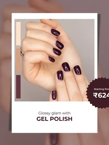 Enjoy weeks of glossy, chip-free color with our gel polish. We offer a wide range of shades, from deep and dramatic to soft and neutral, all with a durable, high-shine finish.