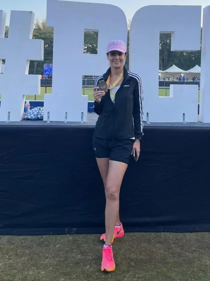 Posing with the finisher medal at the Pune City Marathon. Every race is a step forward, a chance to learn and grow, and a celebration of the progress made.
