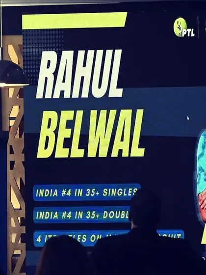 A proud moment for me, Rahul Belwal, at the Pro Tennis League auction. My ranking as India's #4 in 35+ singles and doubles reflects our commitment to high-performance tennis.