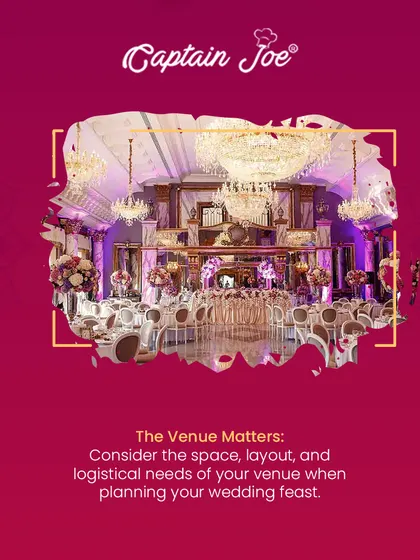The venue matters. I work with you to consider the space, layout, and logistical needs of your venue when planning the perfect wedding feast.