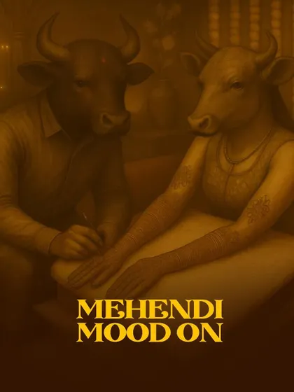 Mehendi mood on. Part of the creative campaign for my 'Band Baaja Blunder' event, setting the desi wedding scene.