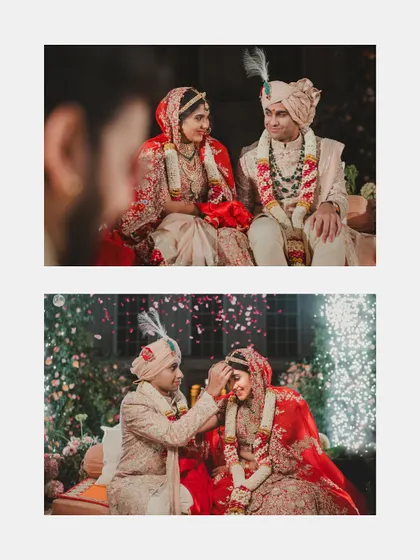 The sindoor ceremony, a deeply significant tradition, captured beautifully. We ensure these rituals are honored with the respect and setting they deserve.