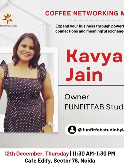 As the owner of FUNFITFAB Studio, I believe in the power of connection. This is from a business networking meet where I shared my passion for fitness and entrepreneurship with other local business owners in Noida.