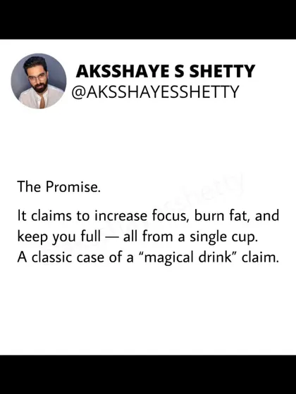 The promise of ghee in coffee is that it will increase focus and burn fat. This is a classic case of a "magical drink" claim that sounds too good to be true, because it is.