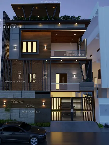 A duplicate of 46, this render shows the "Vishnu Villa" facade design.