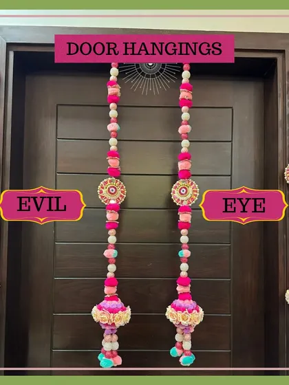 Protect your home with style using these beautiful evil eye door hangings. The long, flowing design with pink and turquoise accents adds a modern and colorful touch to your entrance while warding off negativity.
