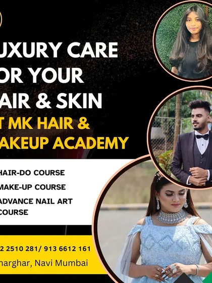 We offer luxury care courses for hair and skin, along with makeup and nail art. Everything you need is at MK's Academy.