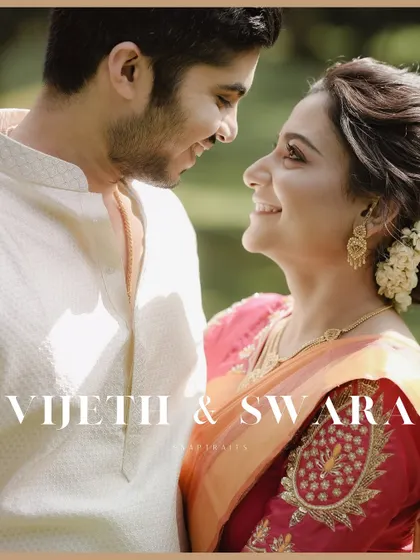 The sweet beginning of a new chapter. This engagement portrait captures the excitement and affection between the couple in a simple, elegant frame.